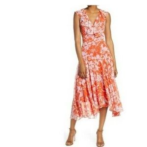 Eliza J poppy handkerchief dress